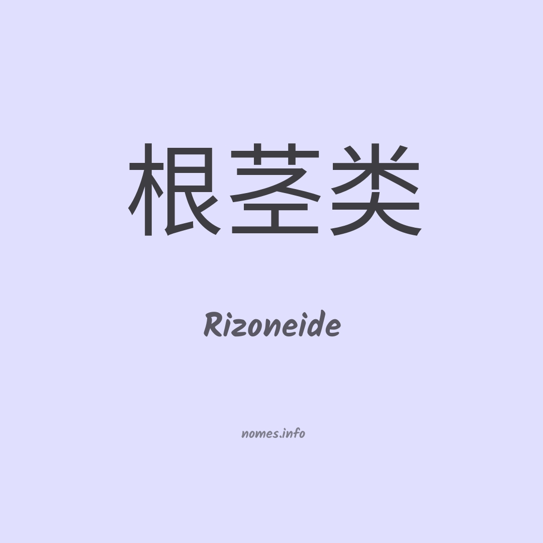 Rizoneide em chinês