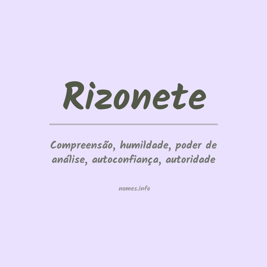 Significado do nome Rizonete