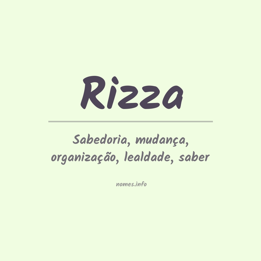 Significado do nome Rizza