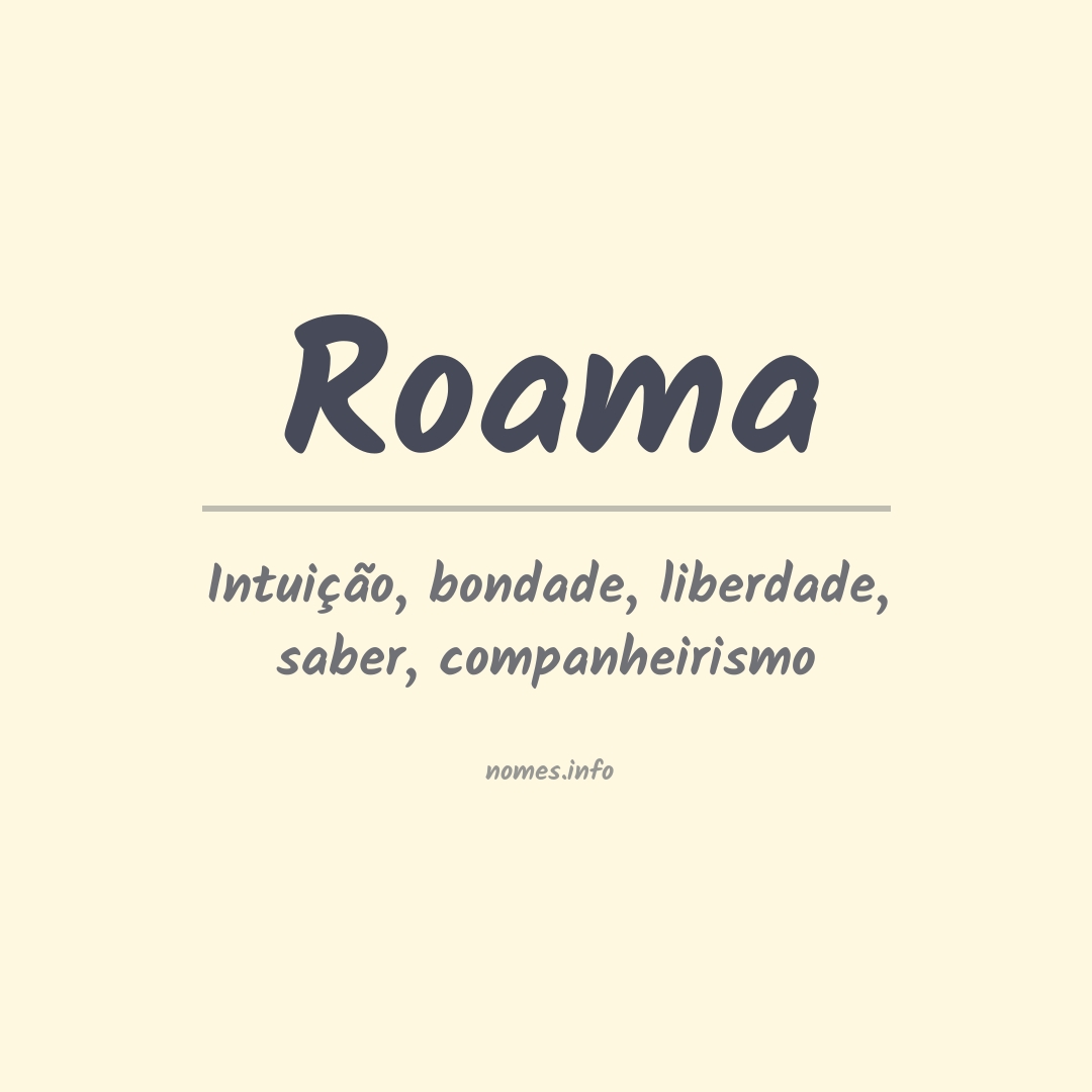 Significado do nome Roama