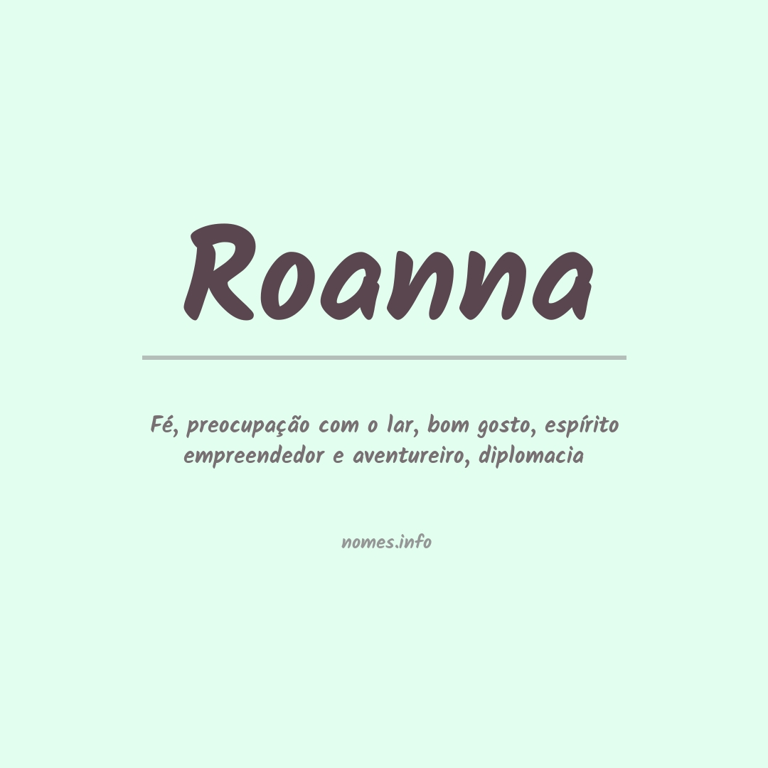 Significado do nome Roanna