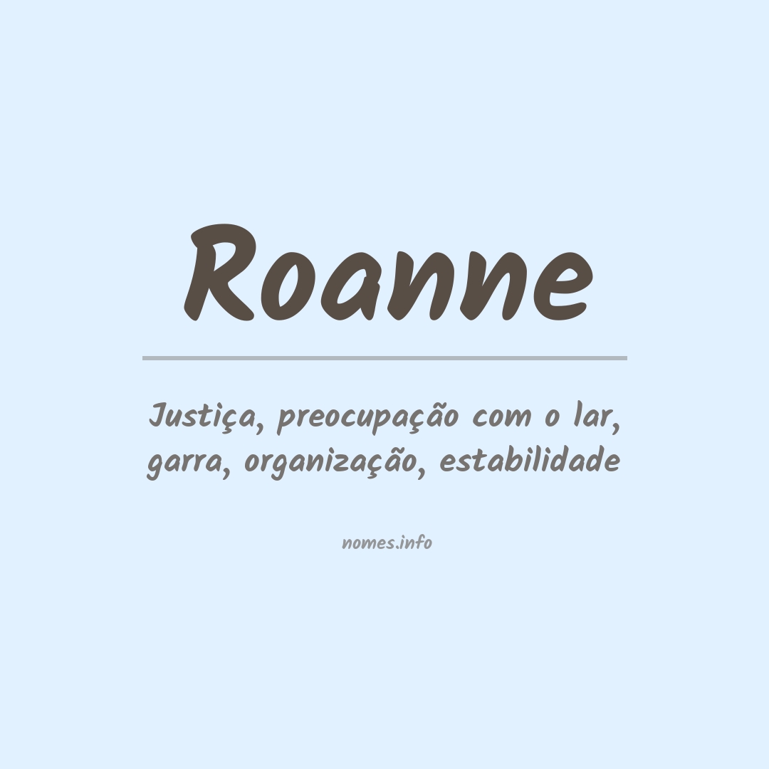 Significado do nome Roanne