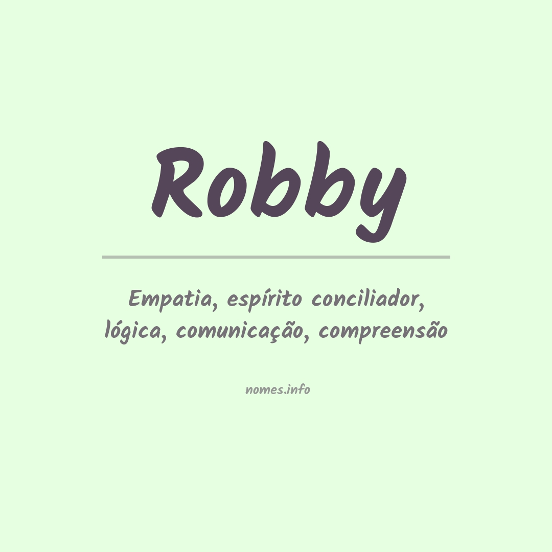 Significado do nome Robby