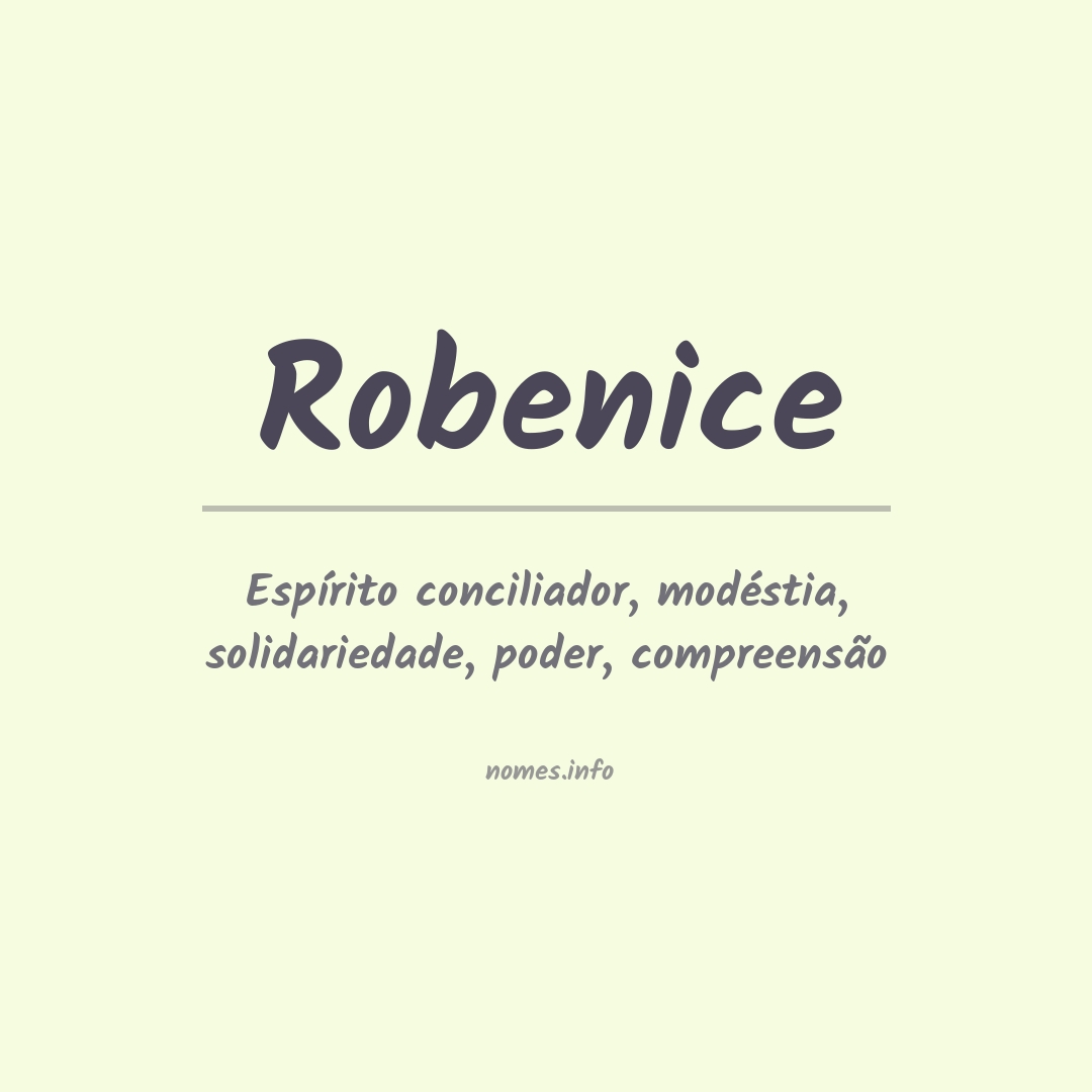 Significado do nome Robenice