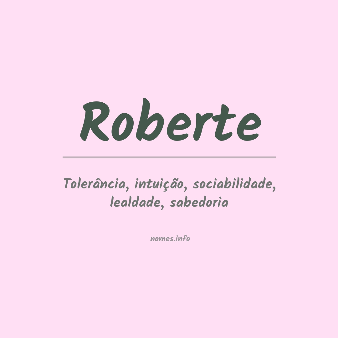 Significado do nome Roberte