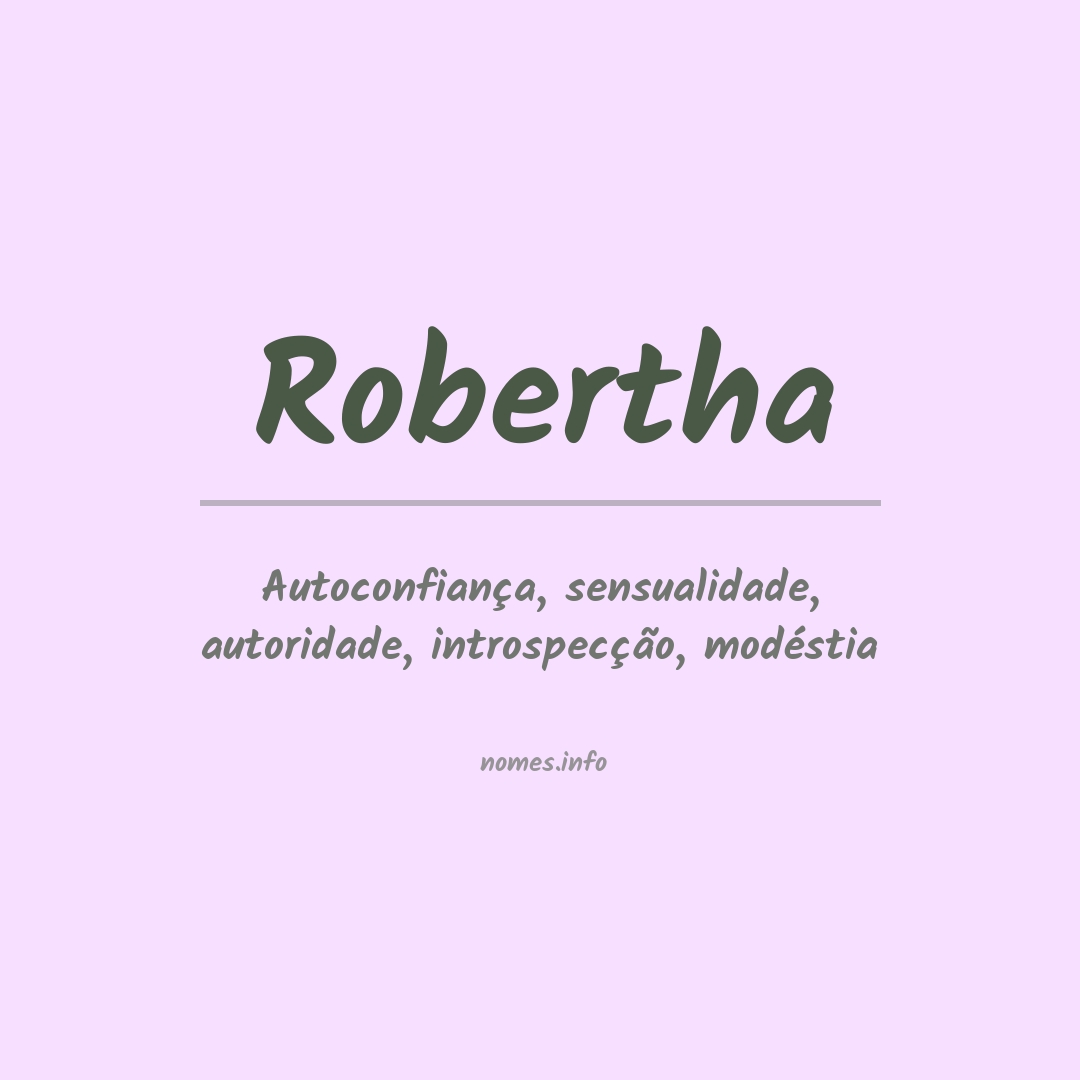 Significado do nome Robertha