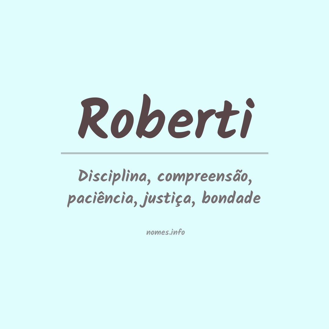 Significado do nome Roberti