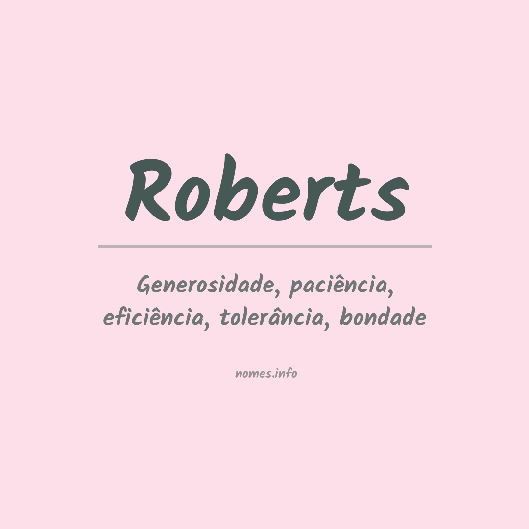 Significado do nome Roberts