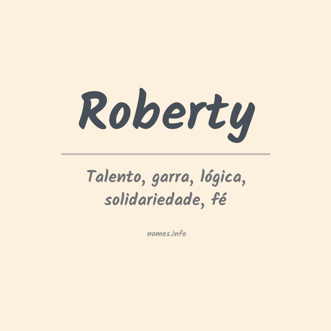 Significado do nome Roberty