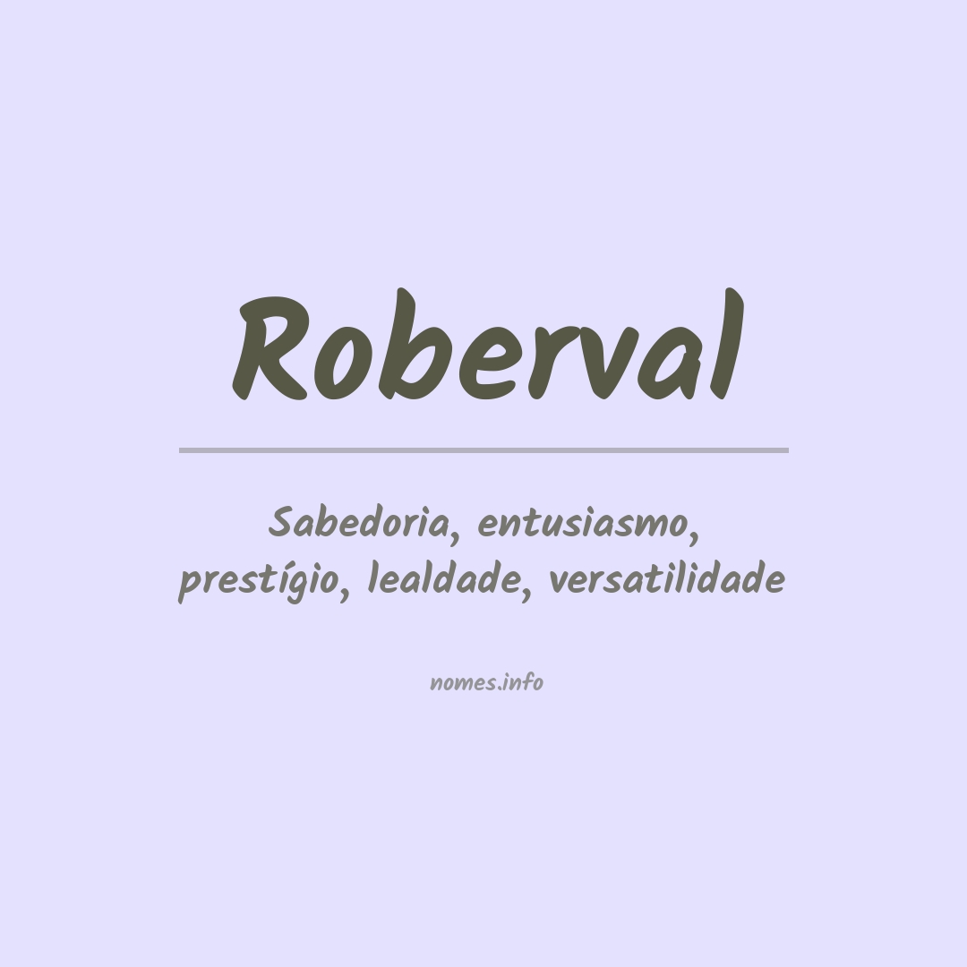 Significado do nome Roberval