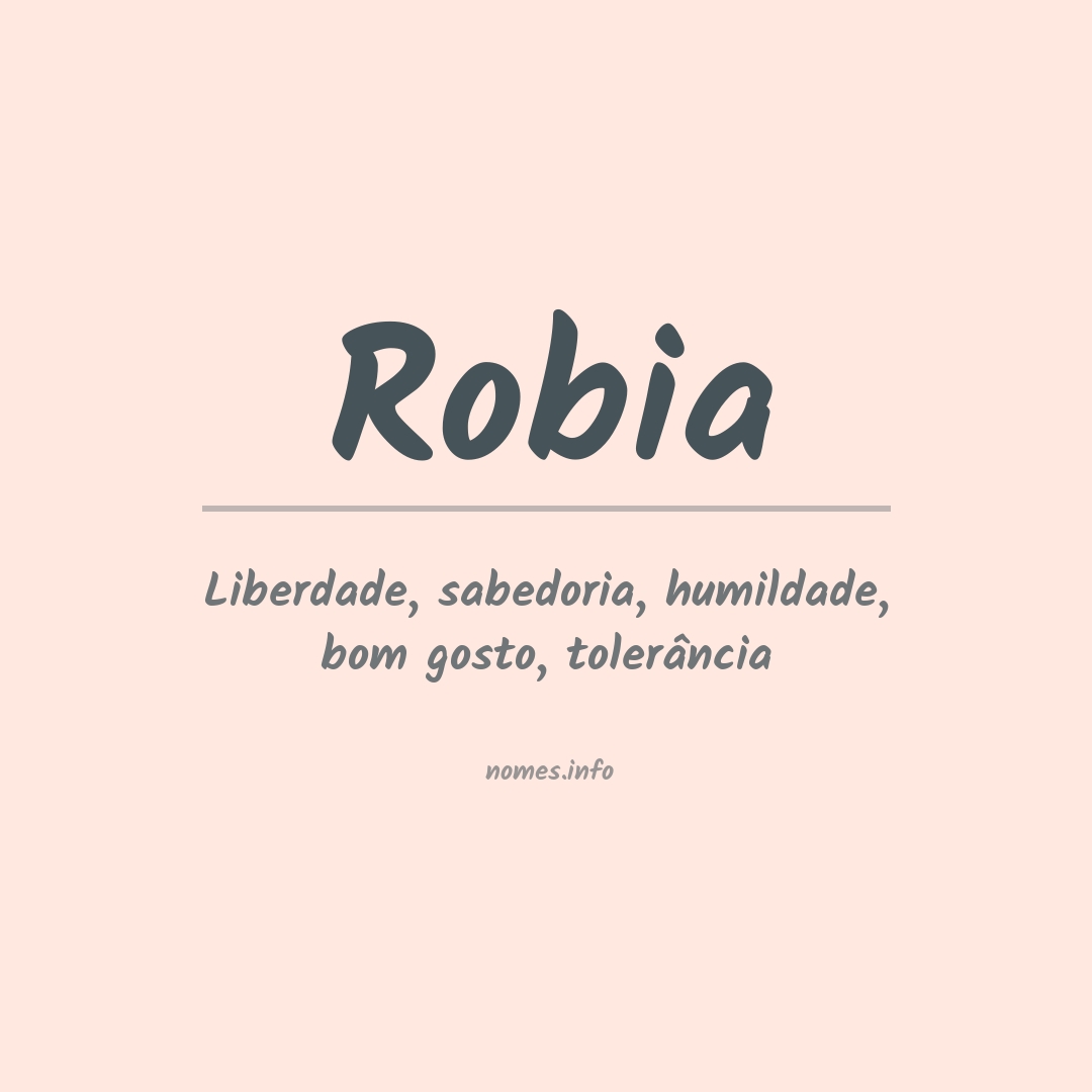 Significado do nome Robia