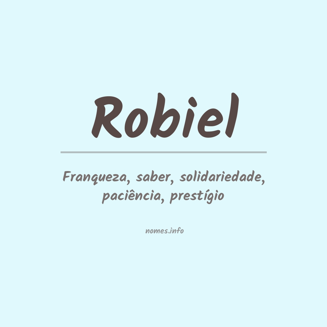 Significado do nome Robiel