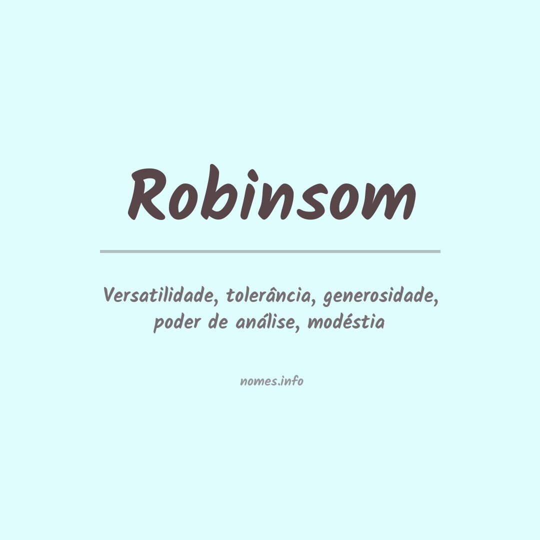 Significado do nome Robinsom