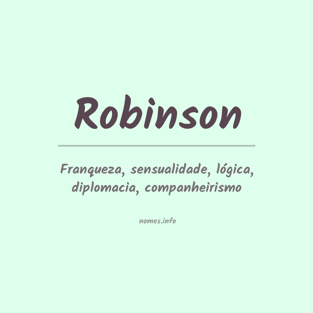 Significado do nome Robinson