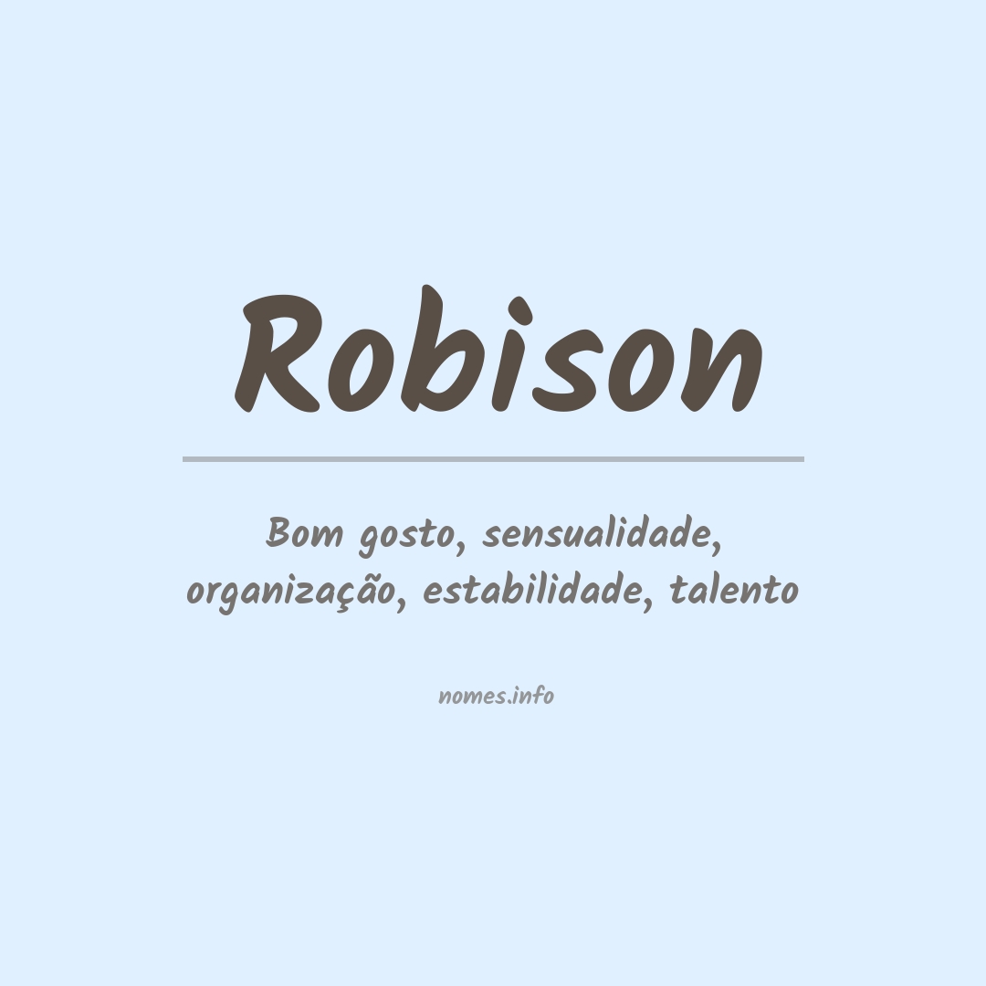 Significado do nome Robison