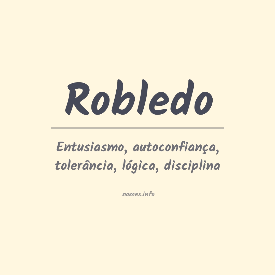 Significado do nome Robledo