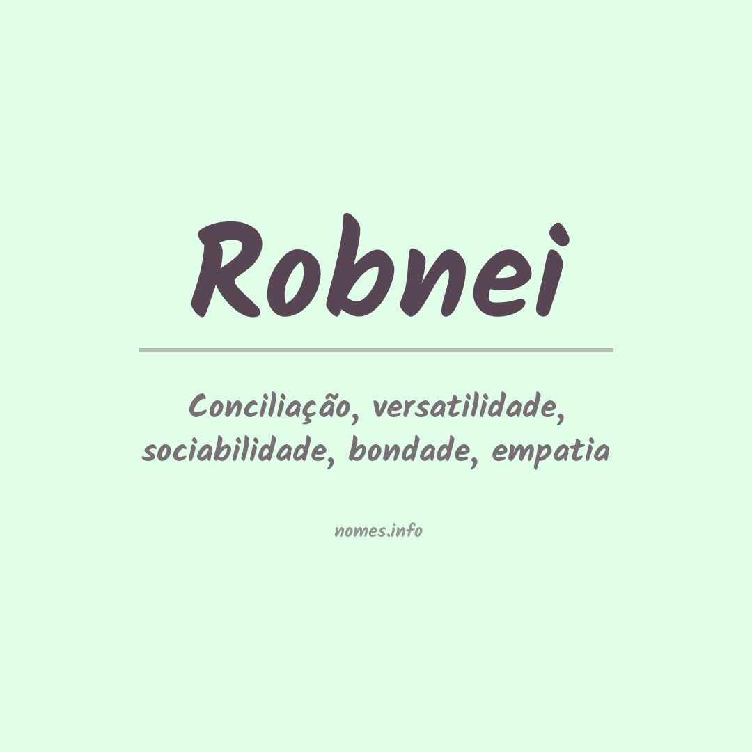 Significado do nome Robnei