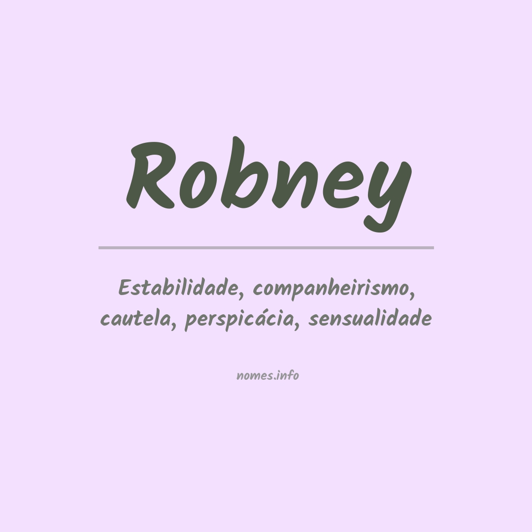 Significado do nome Robney