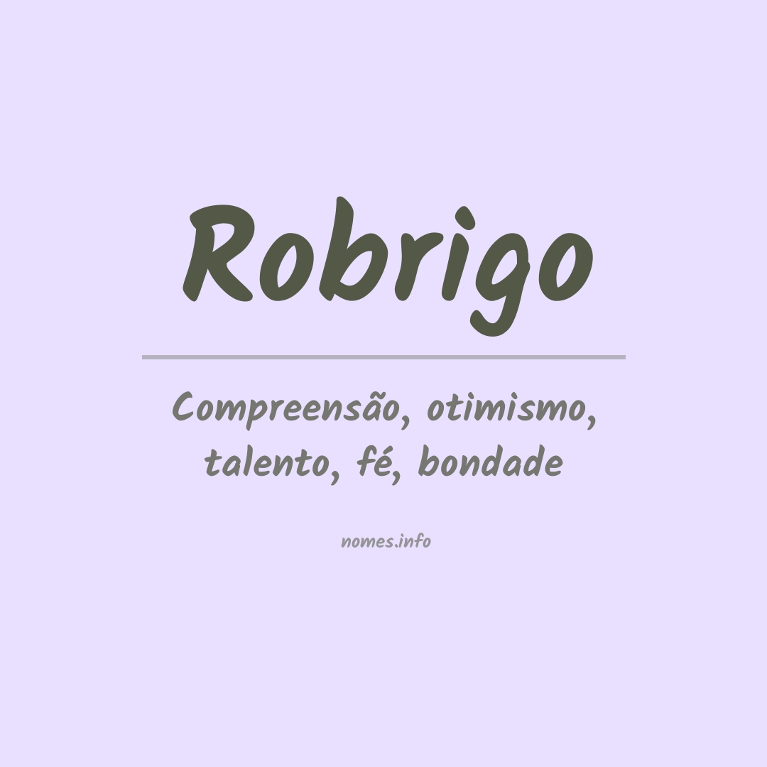 Significado do nome Robrigo