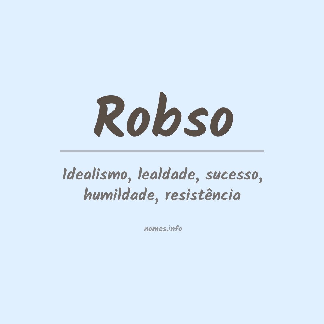 Significado do nome Robso