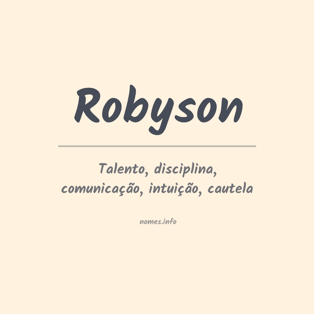 Significado do nome Robyson