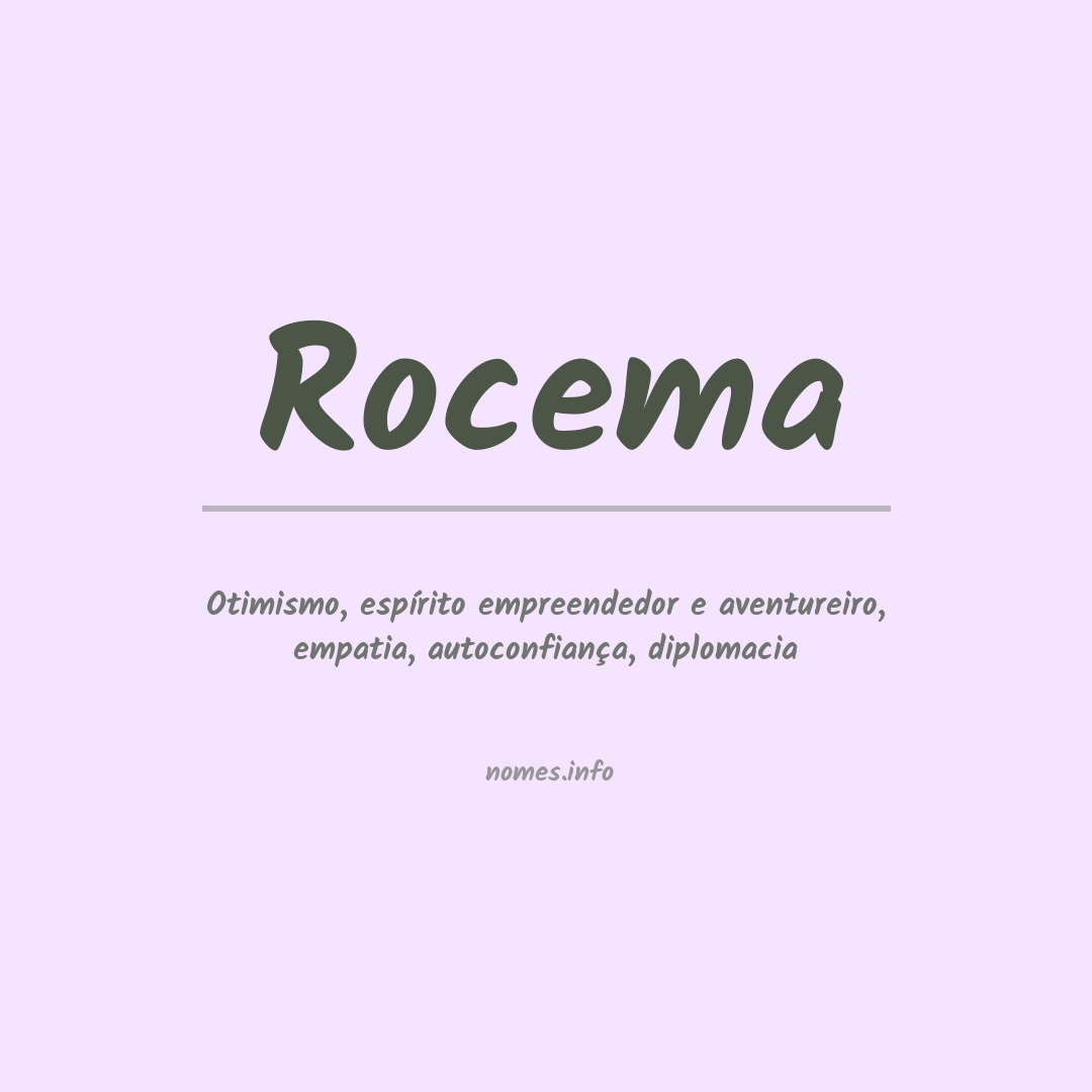 Significado do nome Rocema