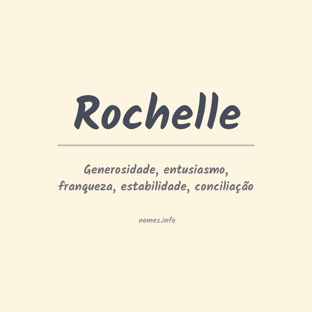 Significado do nome Rochelle
