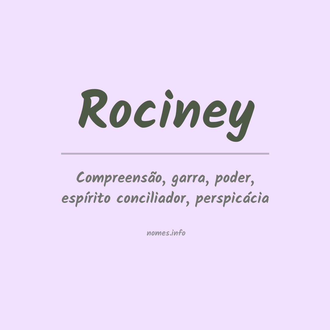 Significado do nome Rociney