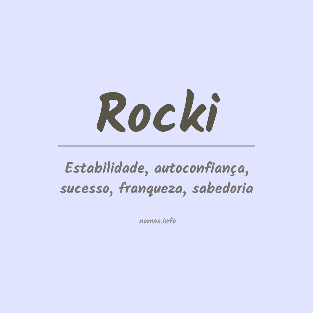 Significado do nome Rocki