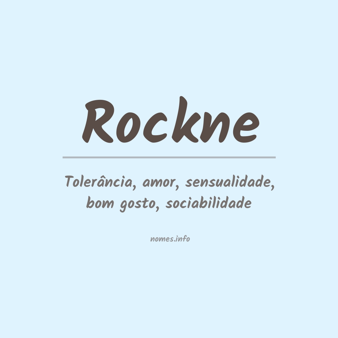 Significado do nome Rockne