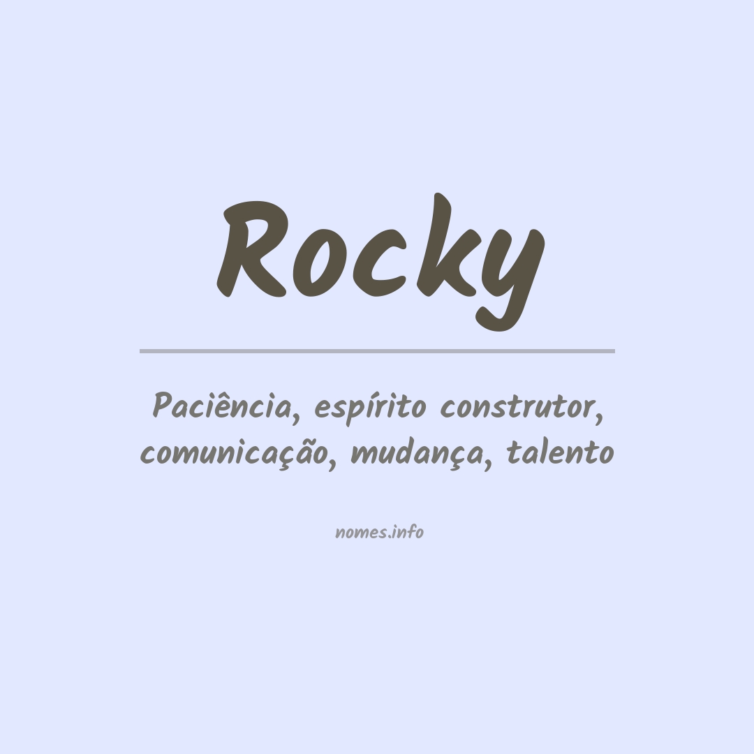 Significado do nome Rocky