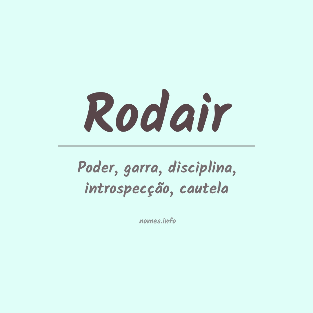 Significado do nome Rodair