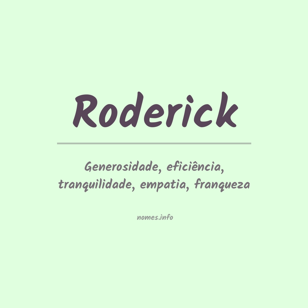Significado do nome Roderick