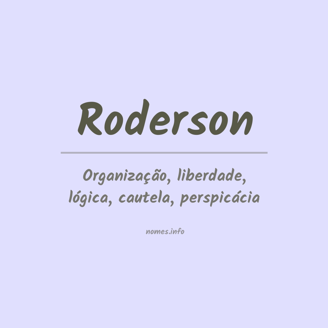 Significado do nome Roderson