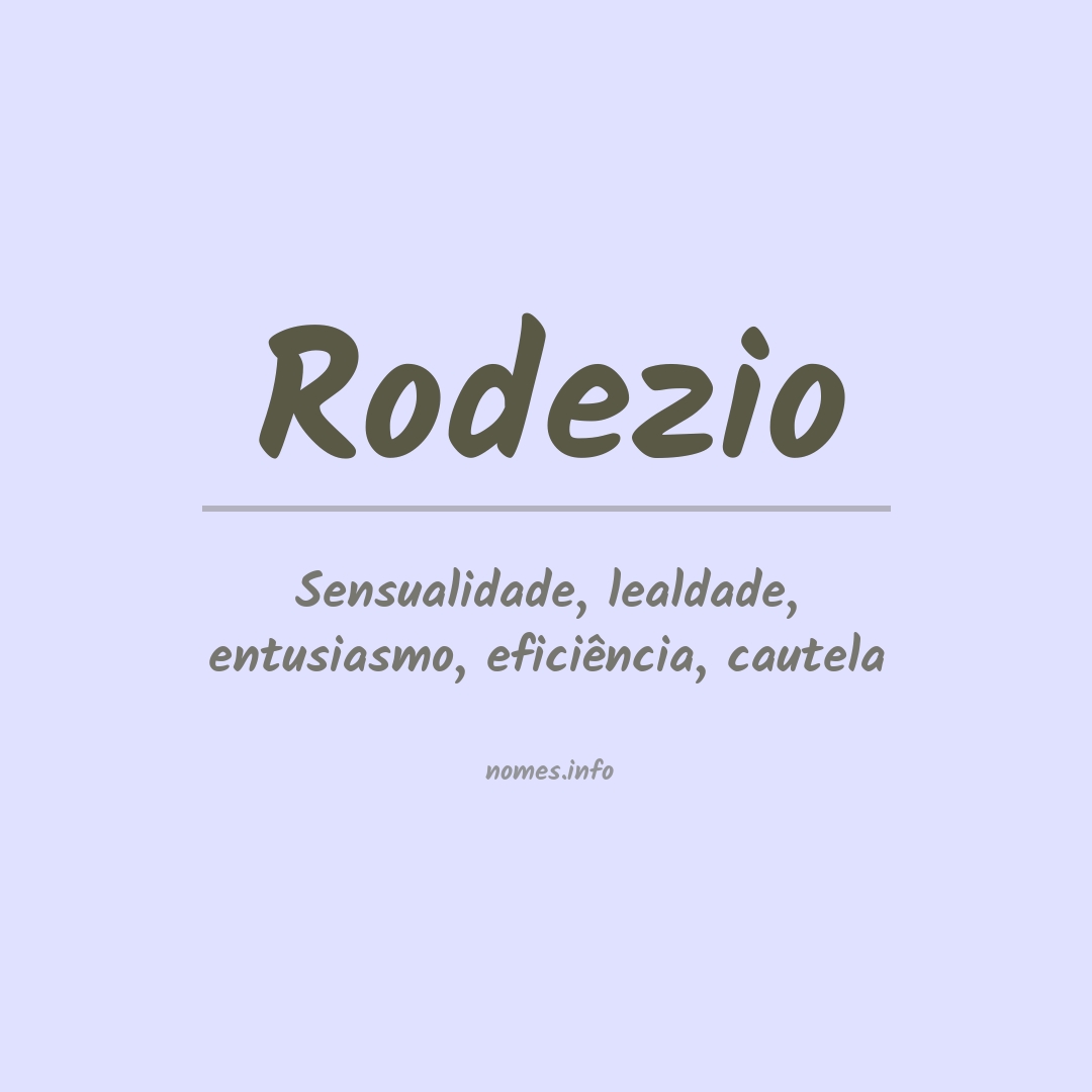 Significado do nome Rodezio