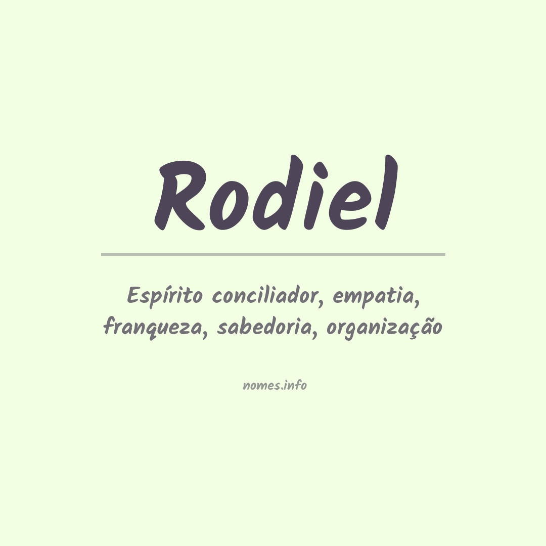 Significado do nome Rodiel