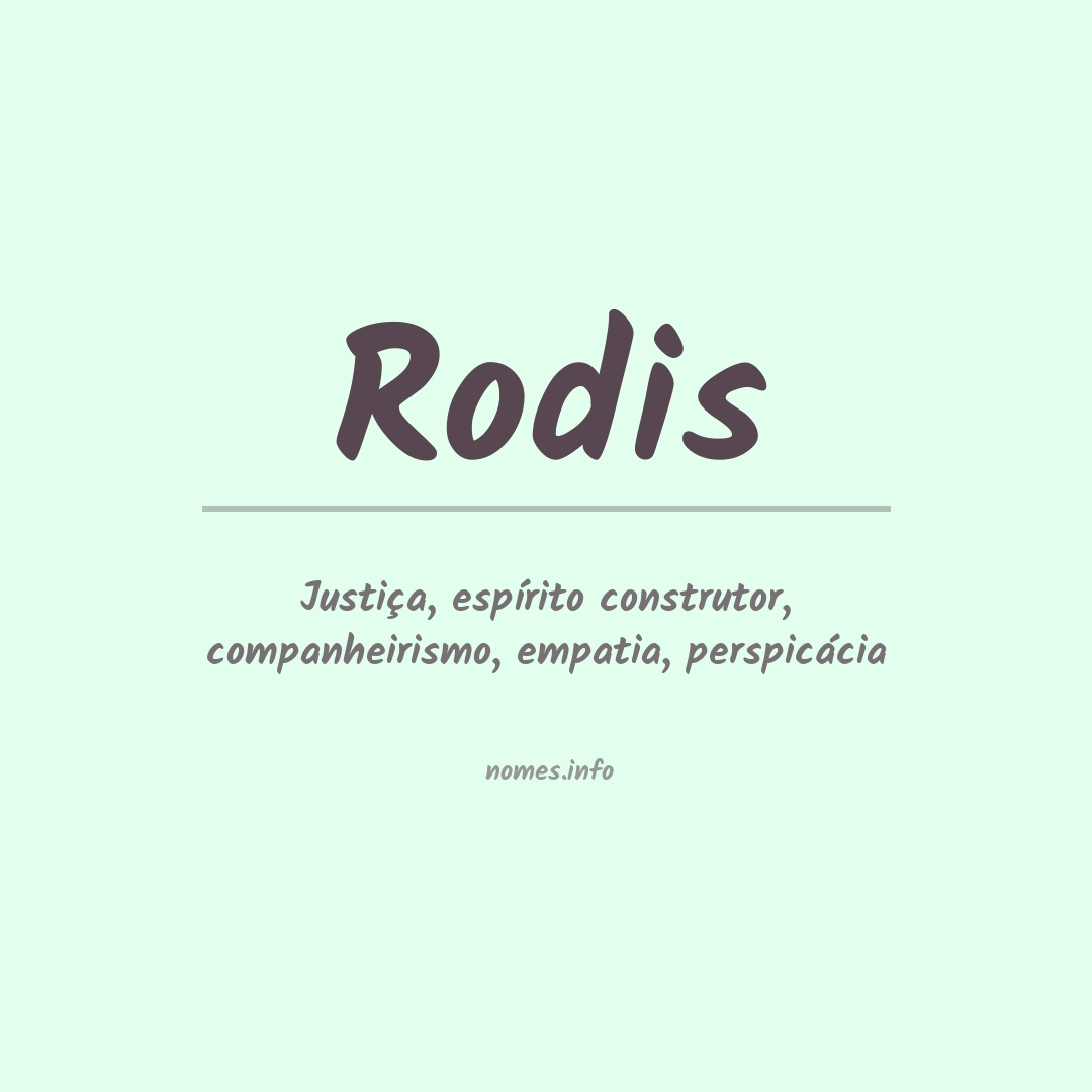 Significado do nome Rodis