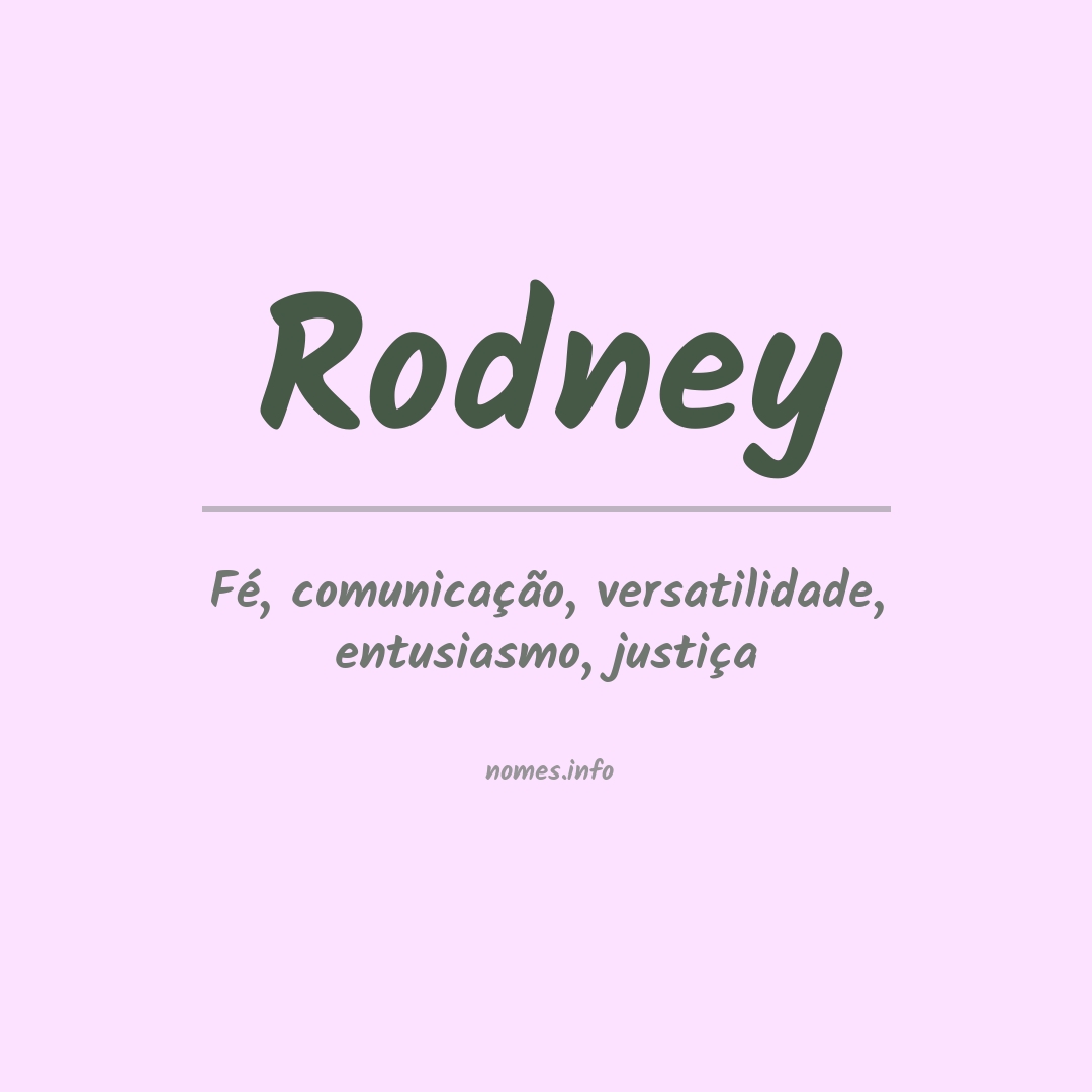 Significado do nome Rodney
