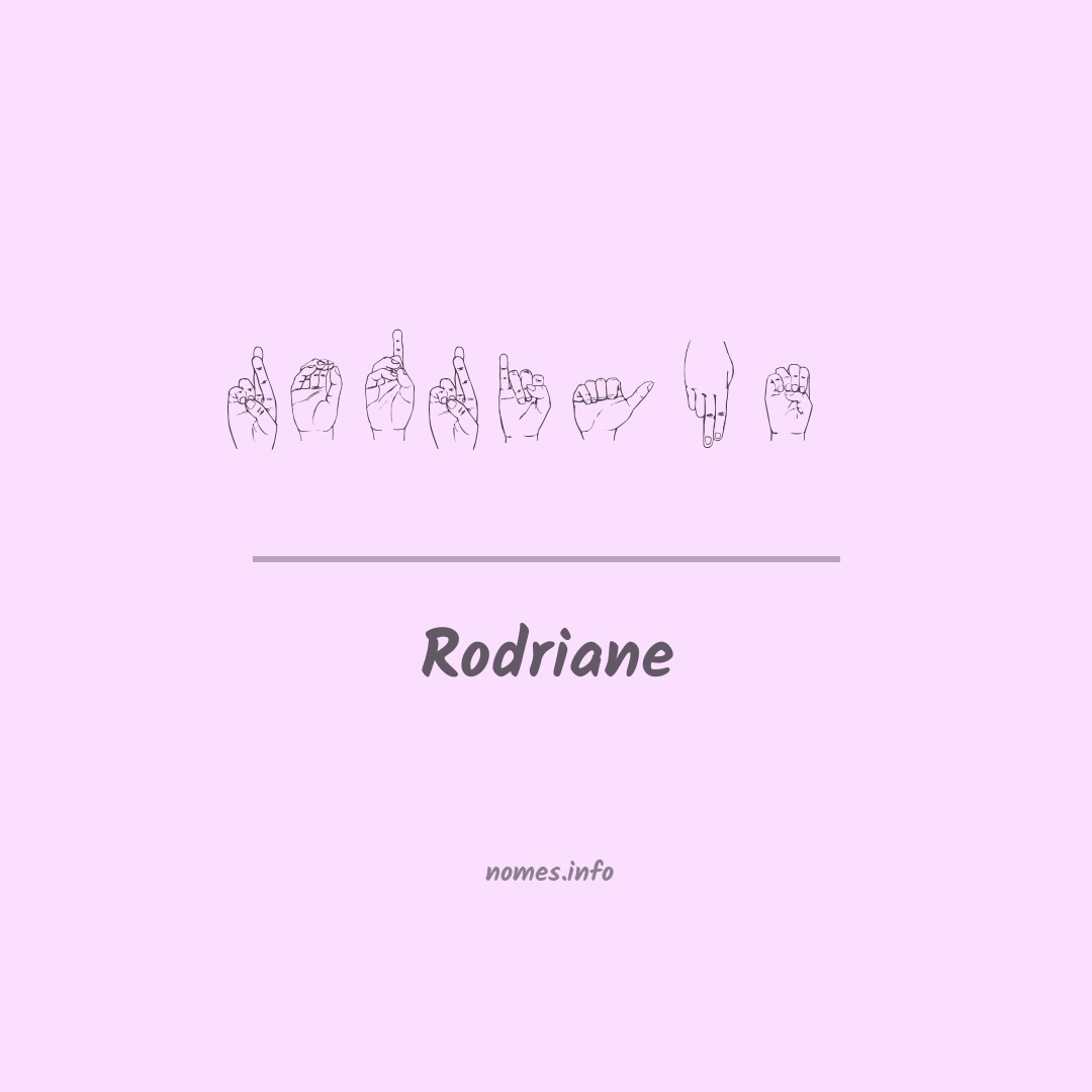 Rodriane em Libras