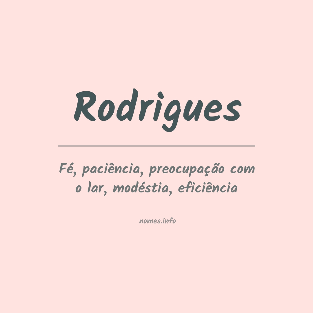 Significado do nome Rodrigues