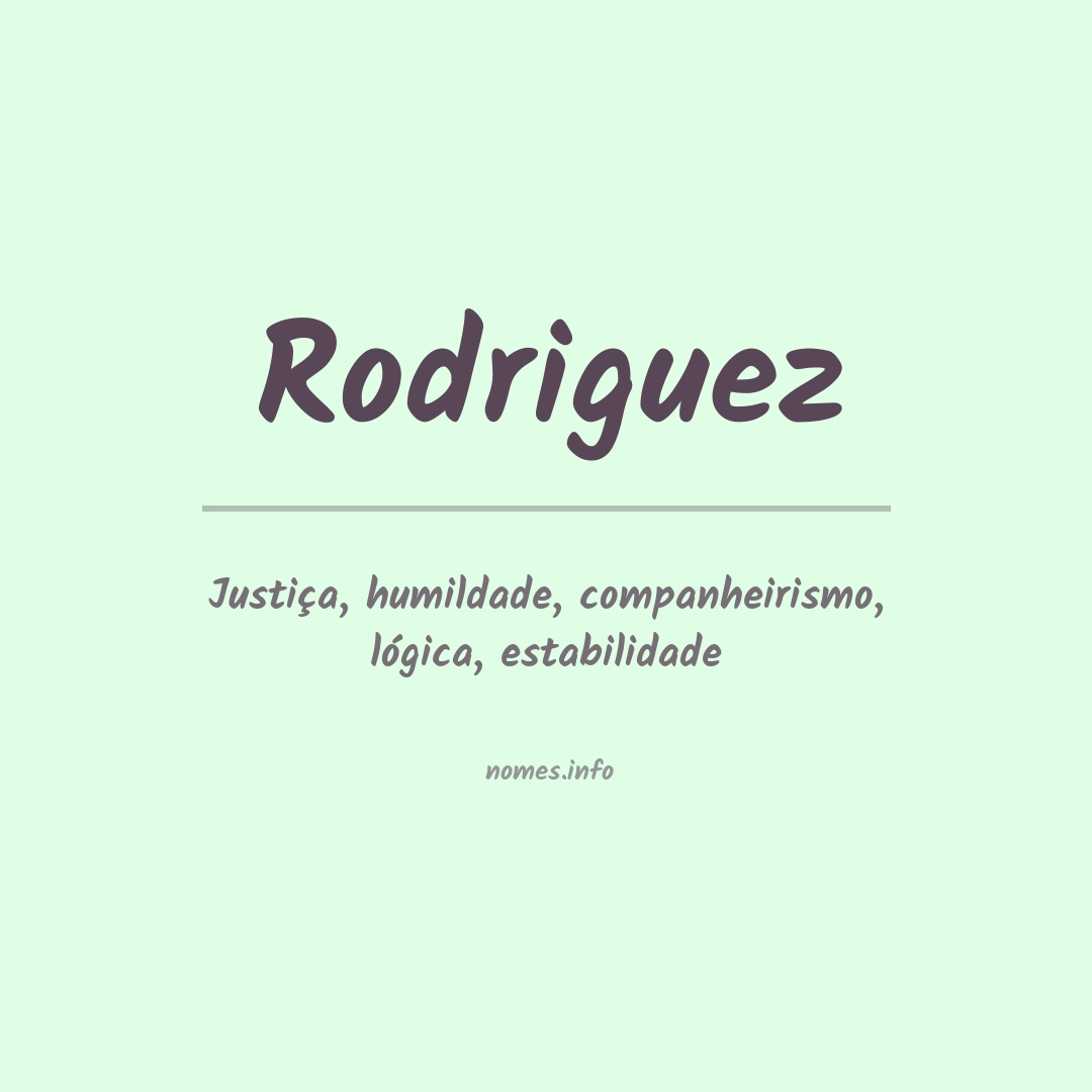 Significado do nome Rodriguez