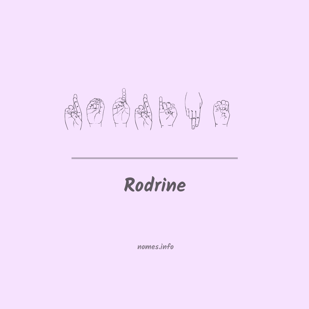 Rodrine em Libras