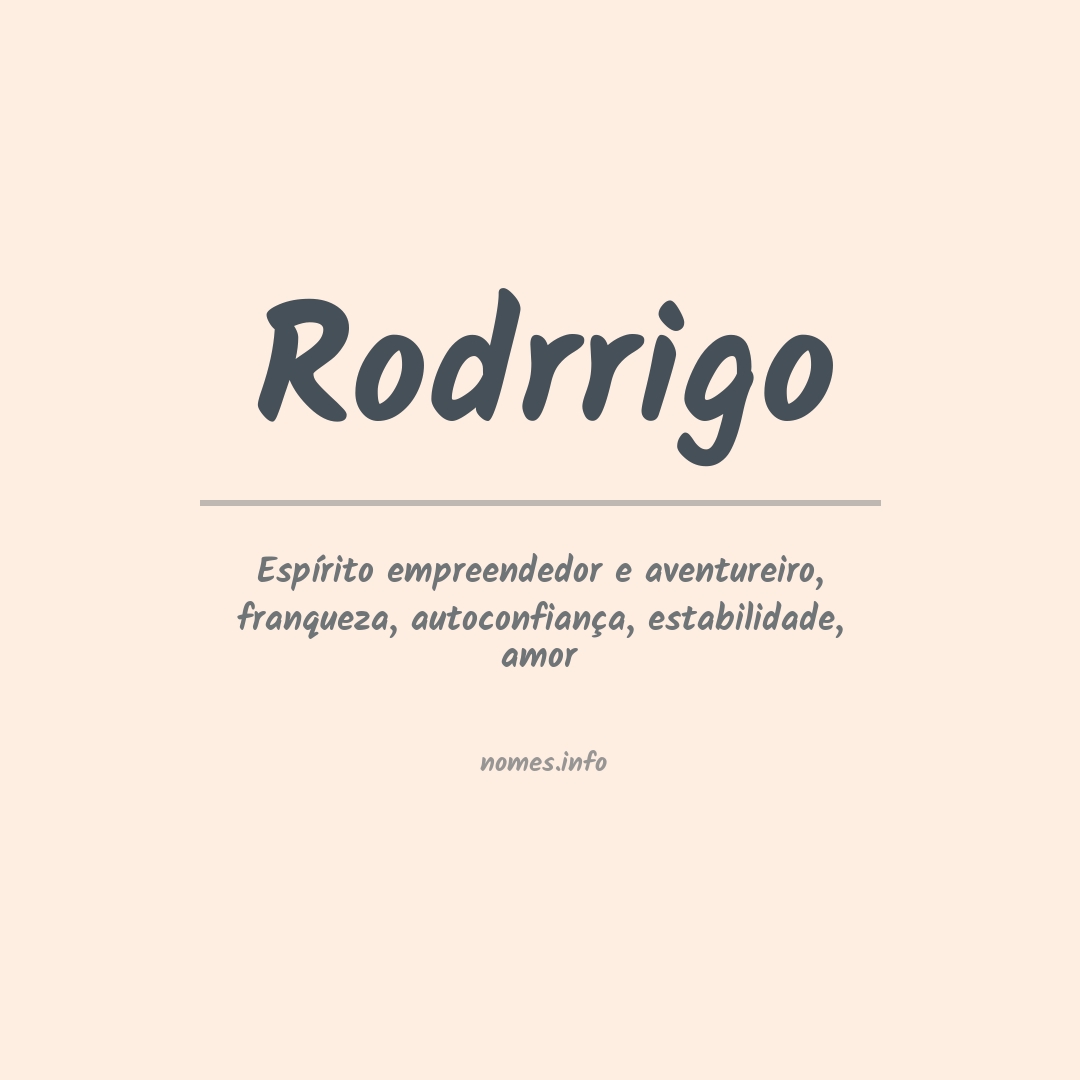 Significado do nome Rodrrigo