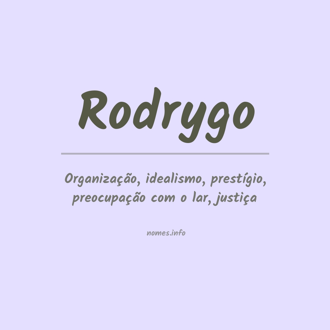 Significado do nome Rodrygo