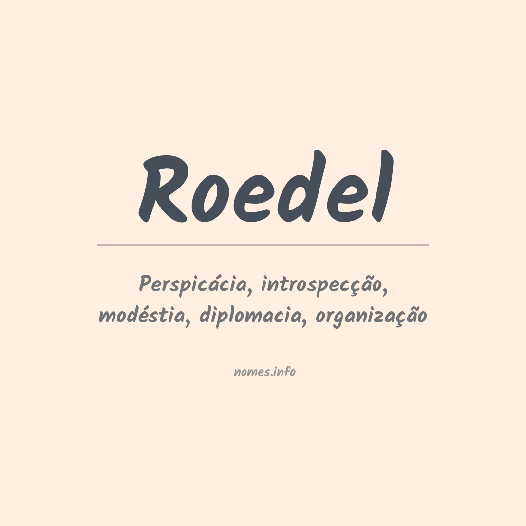 Significado do nome Roedel