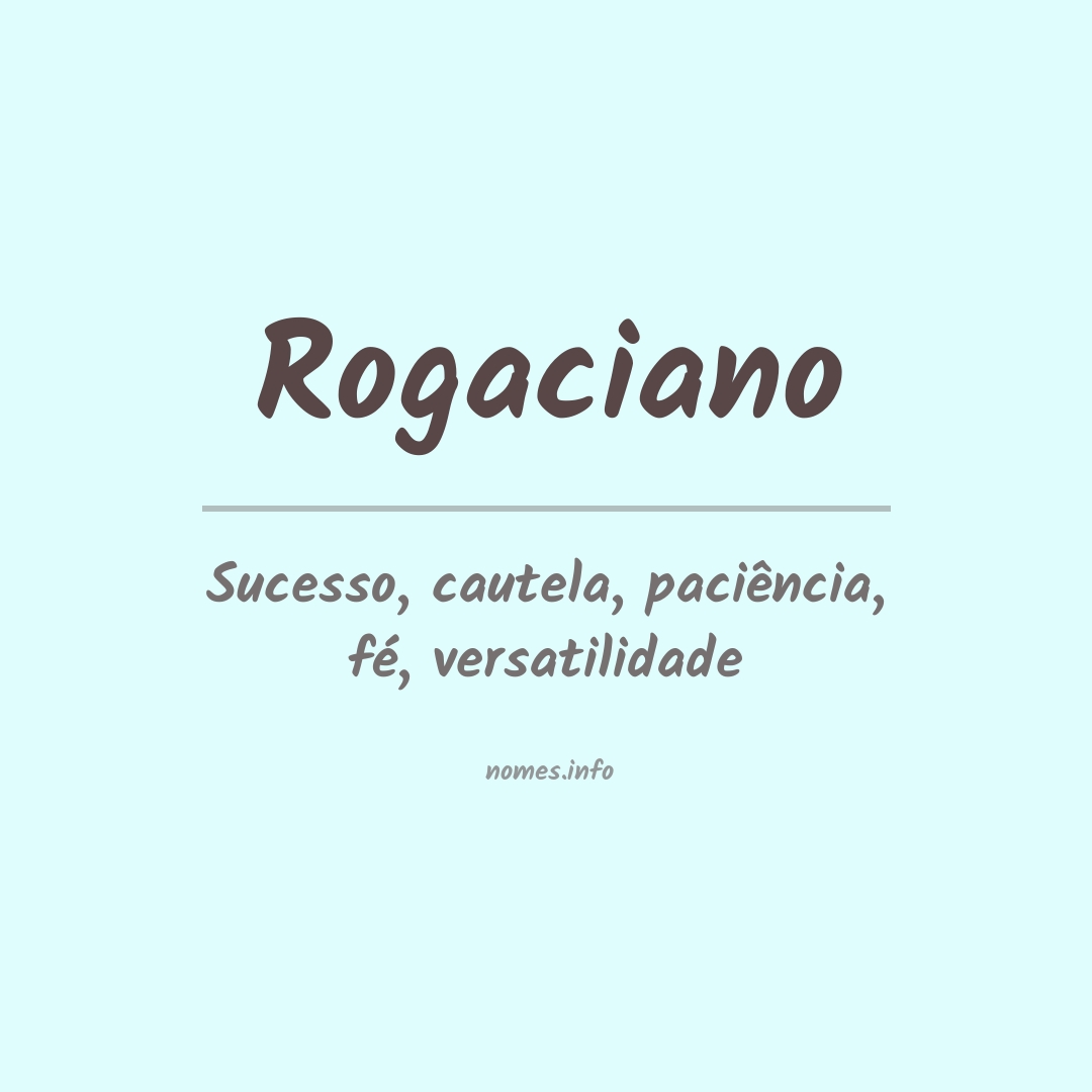 Significado do nome Rogaciano