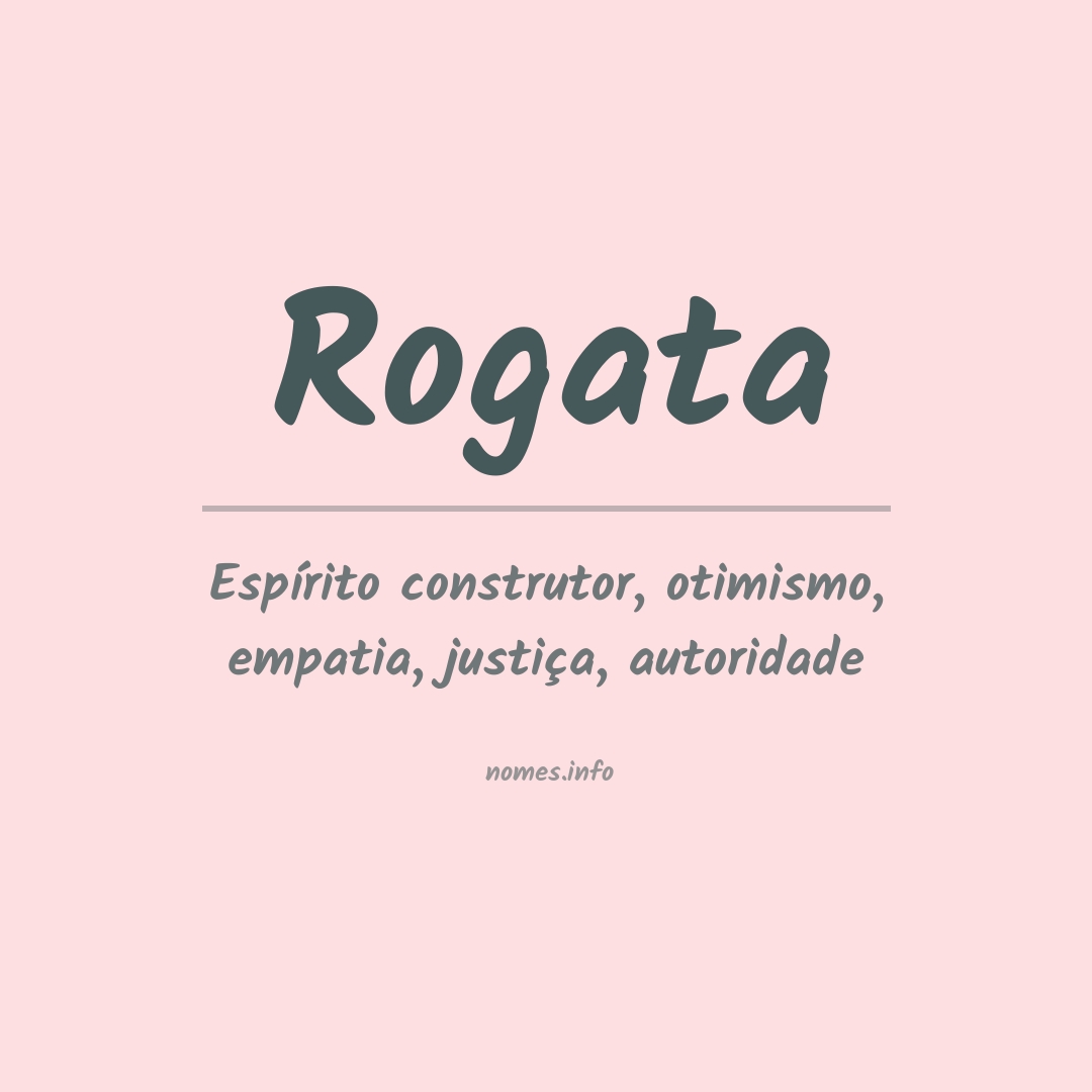 Significado do nome Rogata