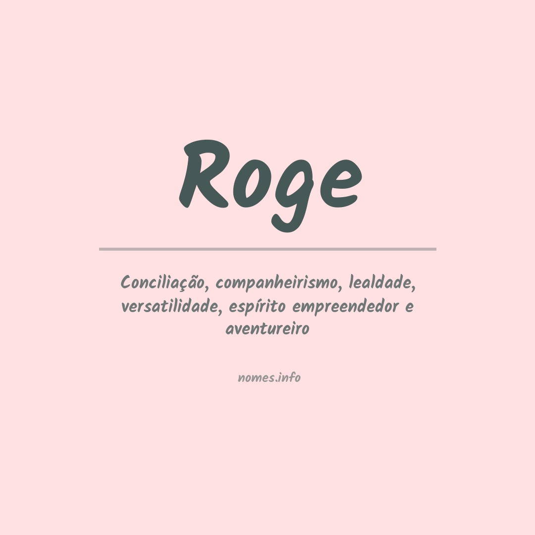 Significado do nome Roge