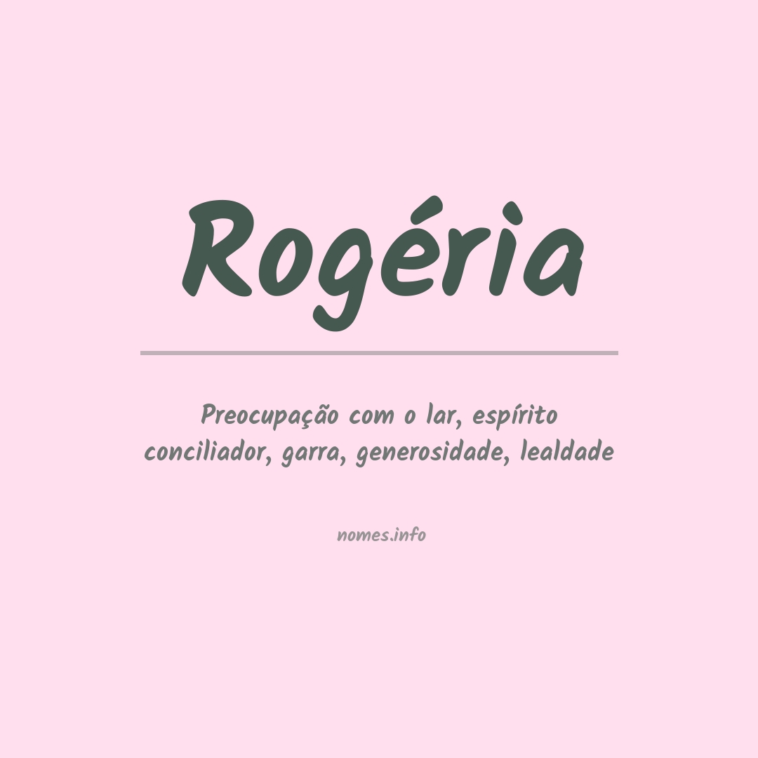 Significado do nome Rogéria