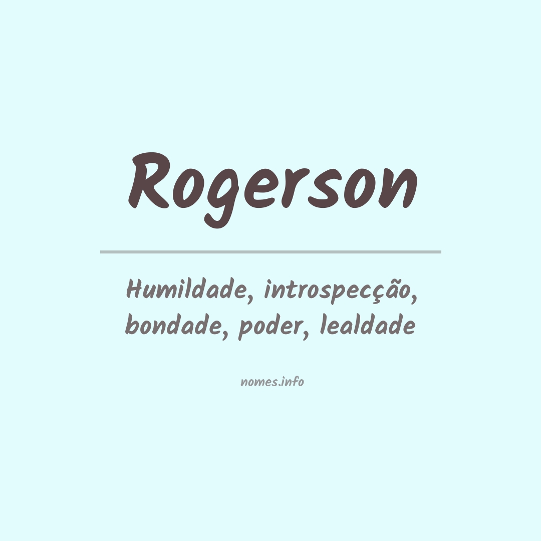 Significado do nome Rogerson